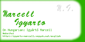 marcell igyarto business card