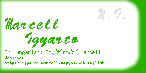 marcell igyarto business card